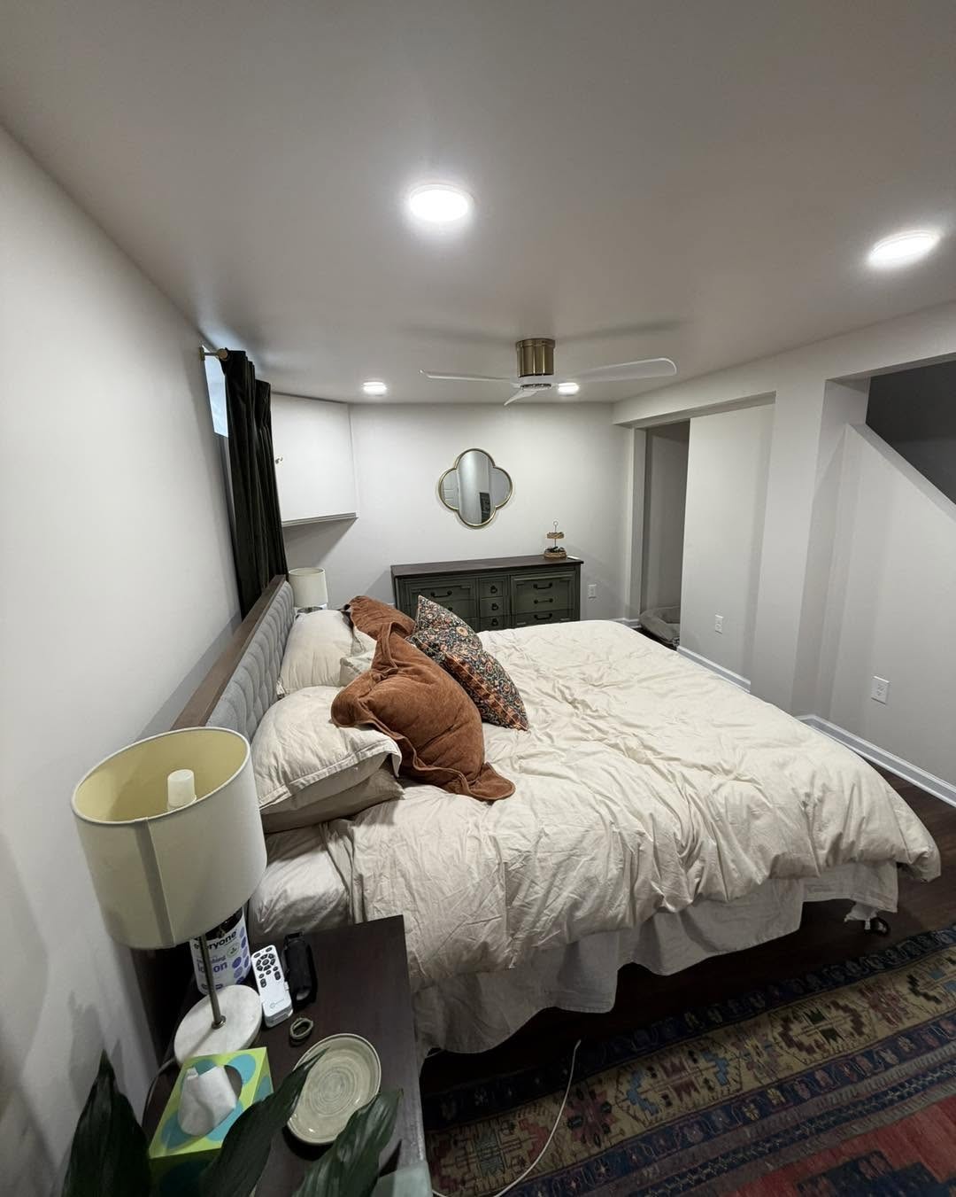 Finished alternate view of the basement bedroom