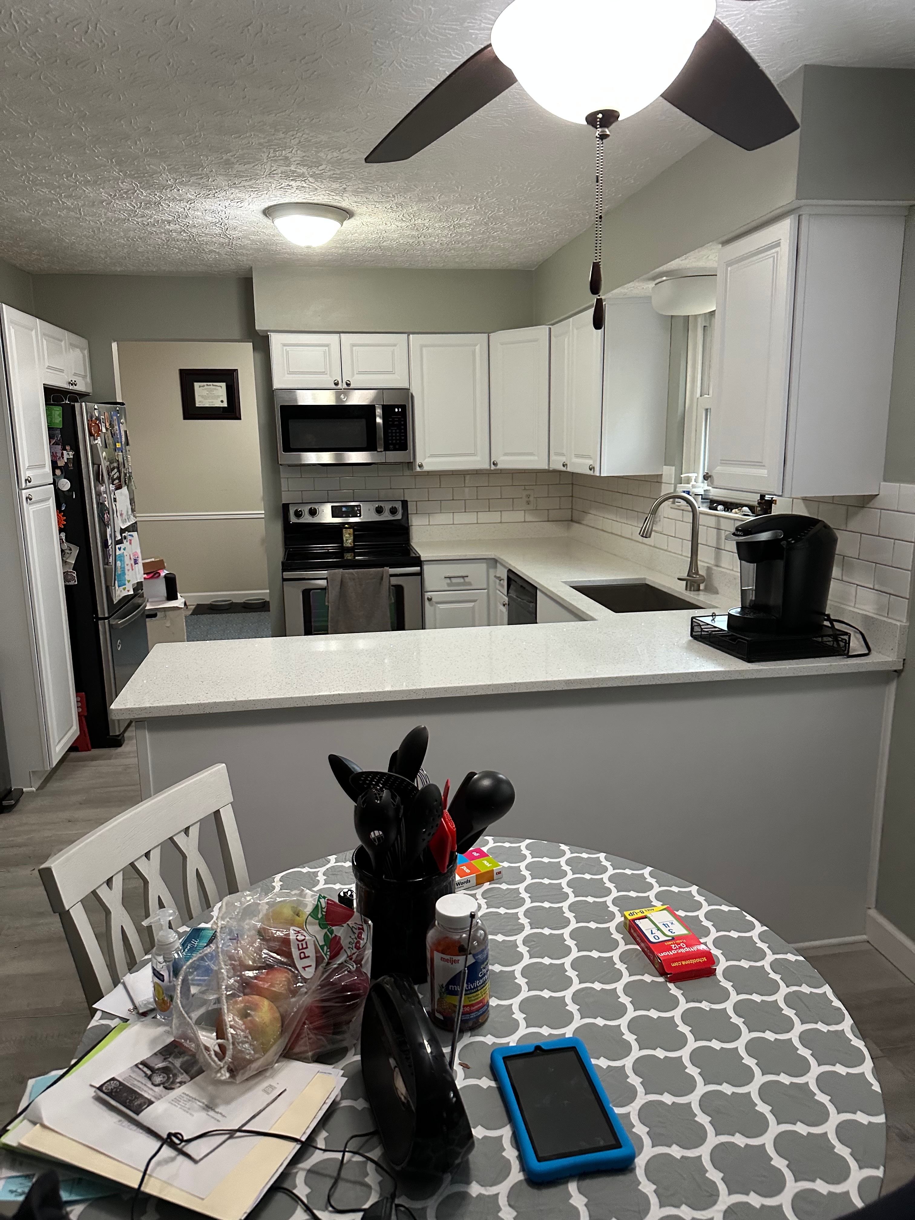 Window-side counter & cabinetry — finished